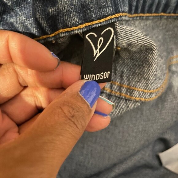 Windsor Women's Jay High-Rise Destructed Light Wash Stretch Wide Leg Jeans 11 - Picture 11 of 15